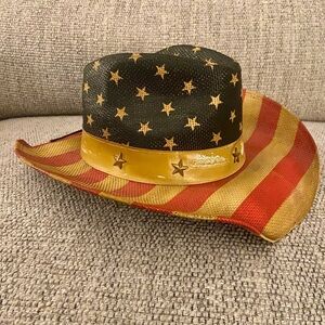 Patriotic Striped and Starred Cowboy Hat